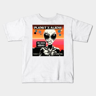 Funny Retro Alien Sci Fi Invasion Kids T-Shirt